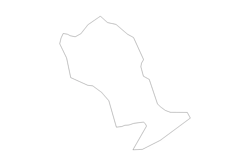 Carte de Kozje, Slovenia de type contour pour Europe, montrant contour avec des limites nettes.