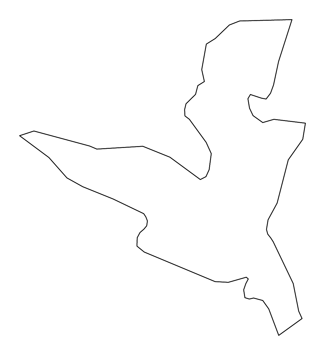 Carte de contour de Kranj, Slovenia avec rivières.