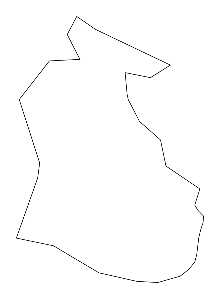 Carte de contour de Križevci, Slovenia.