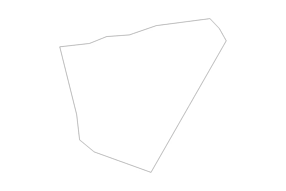 Outline map of Krsko Commune, Slovenia with subdivision borders.