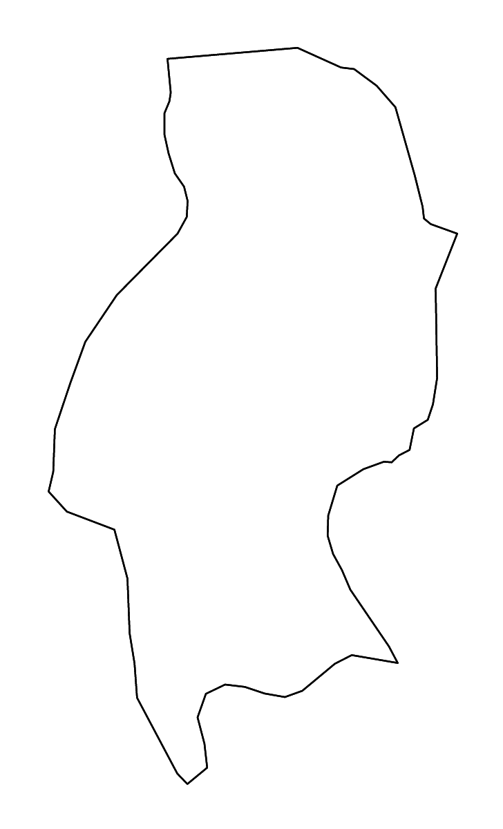 Outline map of Krško Statistical Region, Slovenia with rivers.