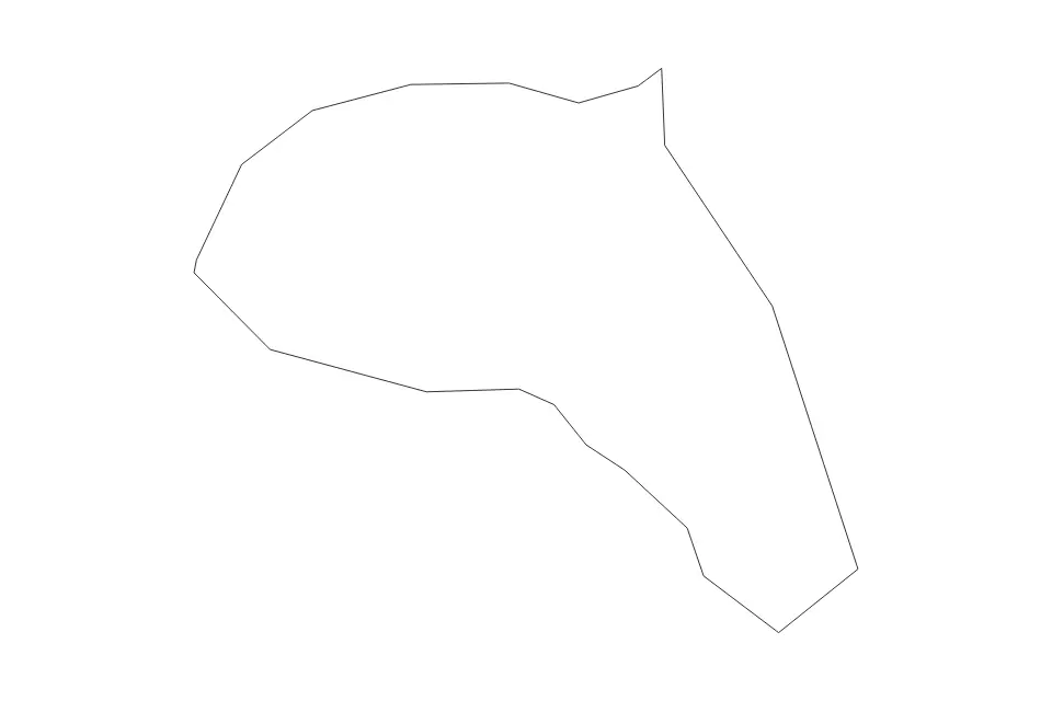 Mapa de Kungota, Slovenia de tipo contorno para Europa, con contorno con límites limpios.
