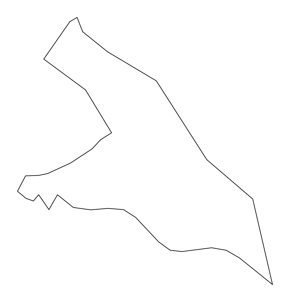 Carte de contour de Lendava, Slovenia.