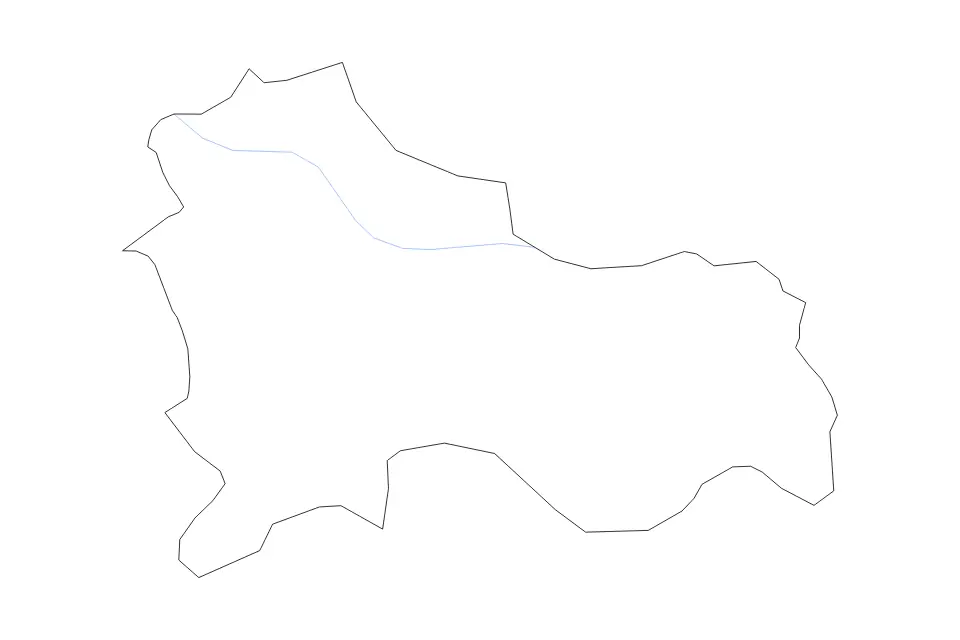 Mapa de Ljubljana, Slovenia de tipo contorno y ríos para Europa, con contorno y ríos con límites limpios.