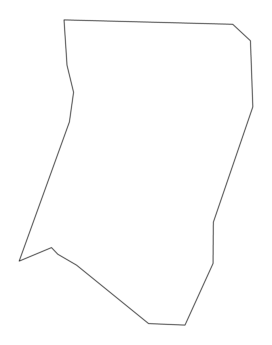 Outline map of Ljubno Municipality, Slovenia.