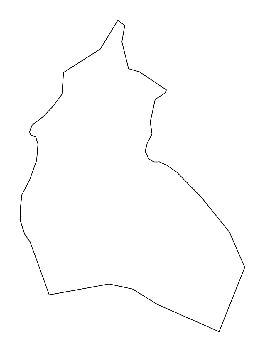 Outline map of Logatec Municipality, Slovenia.