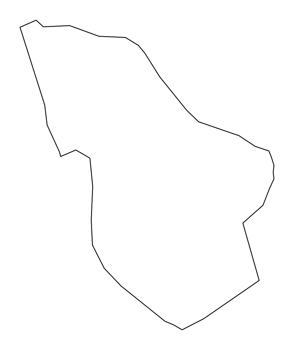 Outline map of Loški Potok Municipality, Slovenia with rivers.
