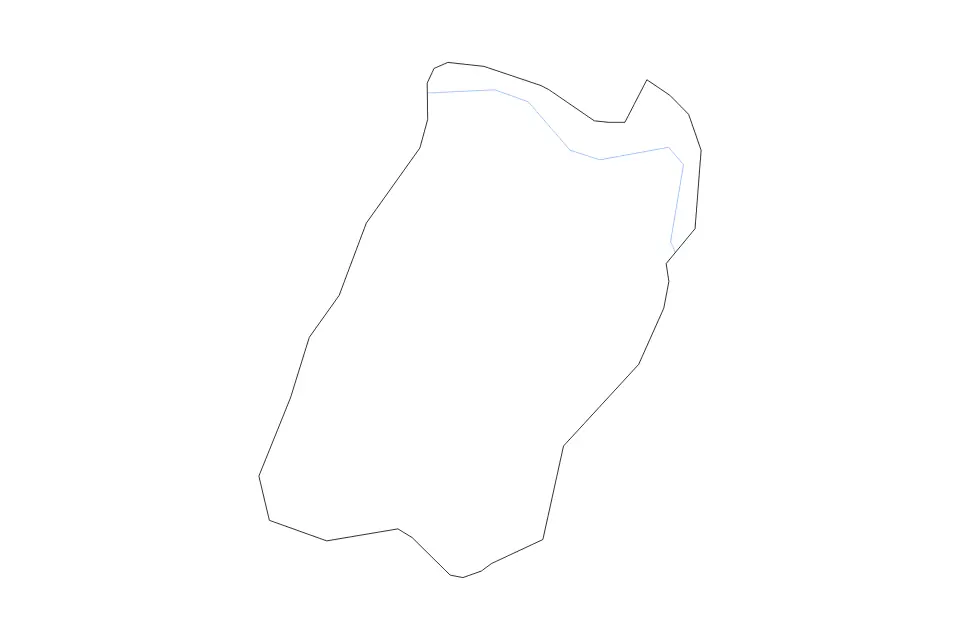 Mapa de Lovrenc na Pohorju, Slovenia de tipo contorno y ríos para Europa, con contorno y ríos con límites limpios.