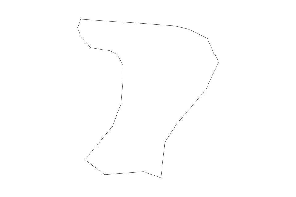Outline map of Majšperk Commune, Slovenia with subdivision borders.