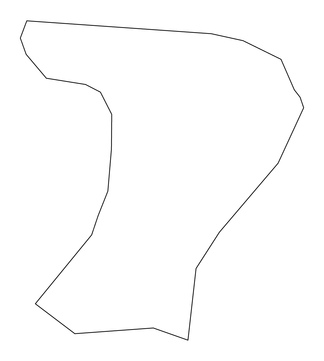 Outline map of Majšperk Municipality, Slovenia.