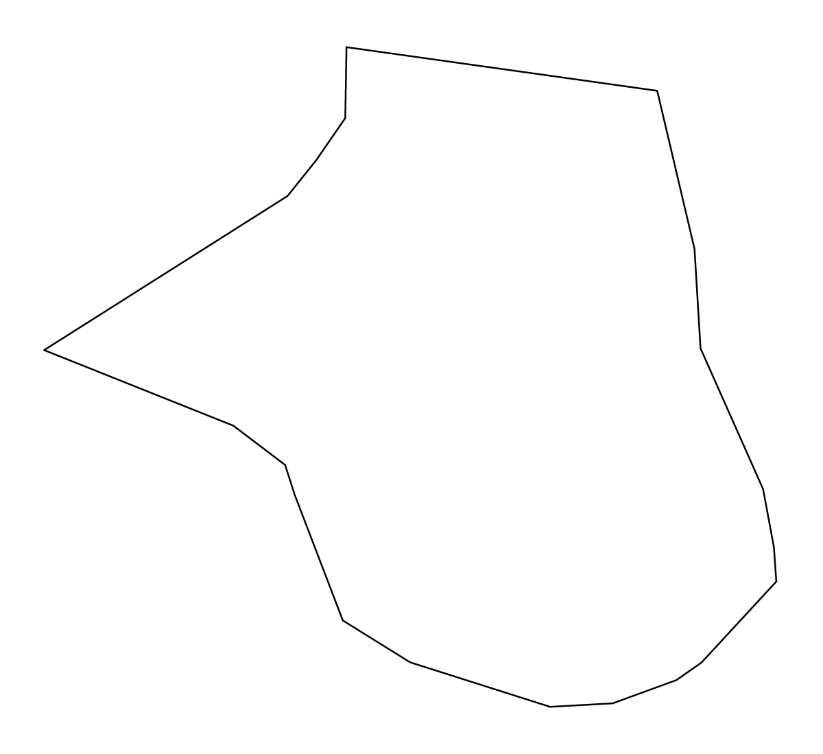 Outline map of Markovci Municipality, Slovenia.