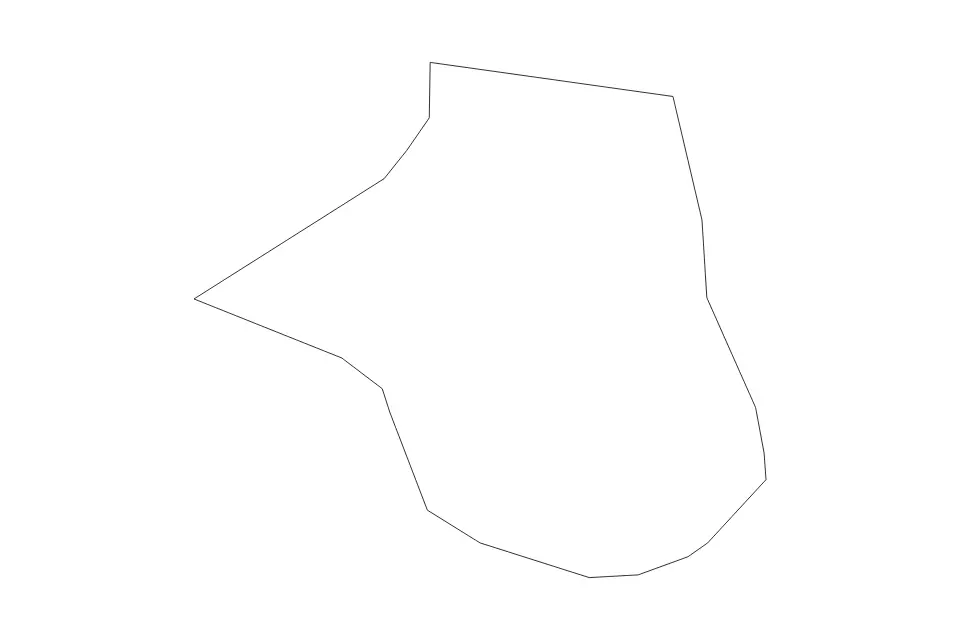 Outline map of Markovci Commune, Slovenia with subdivision borders.