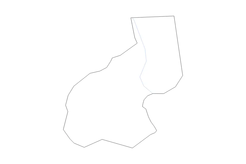 Mapa de Medvode, Slovenia de tipo contorno y ríos para Europa, con contorno y ríos con límites limpios.