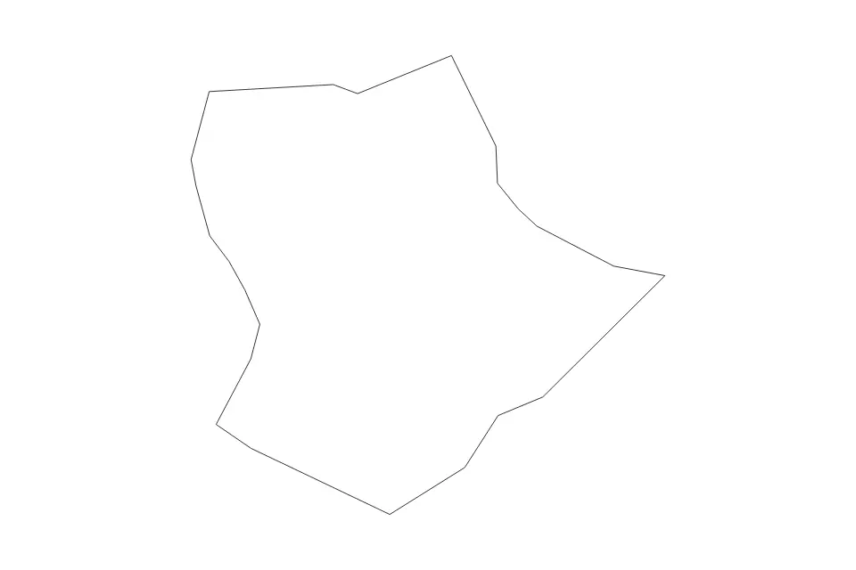 Outline map of Murska Sobota Statistical Region, Slovenia with subdivision borders.