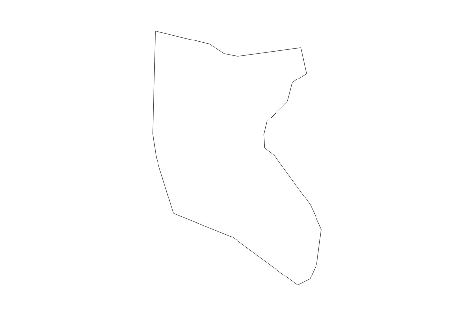 Outline map of Naklo Commune, Slovenia with subdivision borders.