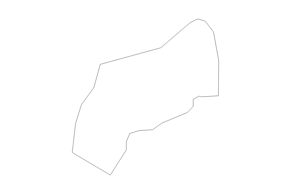 Outline map of Nazarje Commune, Slovenia with subdivision borders.