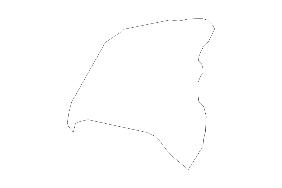 Outline map of Občina Gorenja vas-Poljane Commune, Slovenia with subdivision borders.