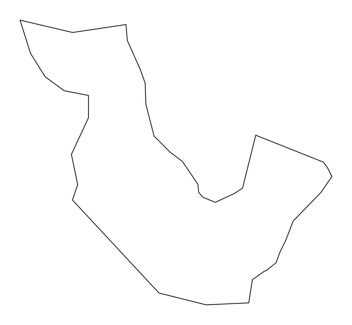 Mapa de contorno de Piran, Slovenia.