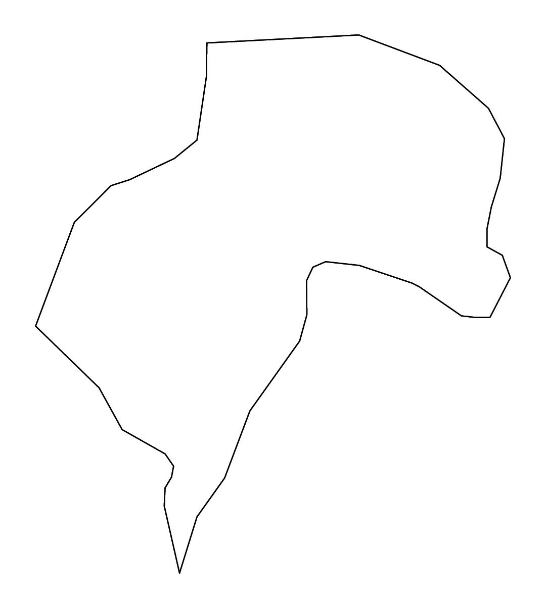 Outline map of Podvelka Municipality, Slovenia with rivers.