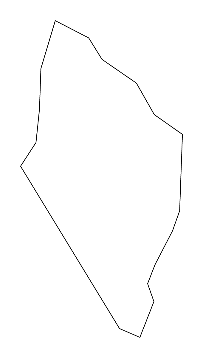 Outline map of Polzela Municipality, Slovenia.