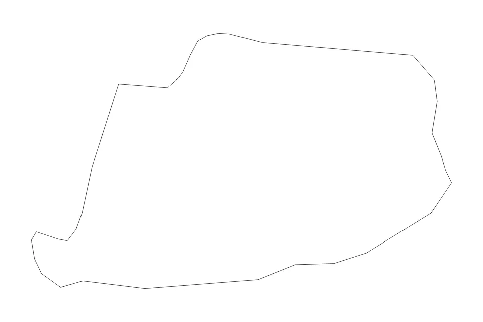 Outline map of Preddvor Commune, Slovenia with subdivision borders.