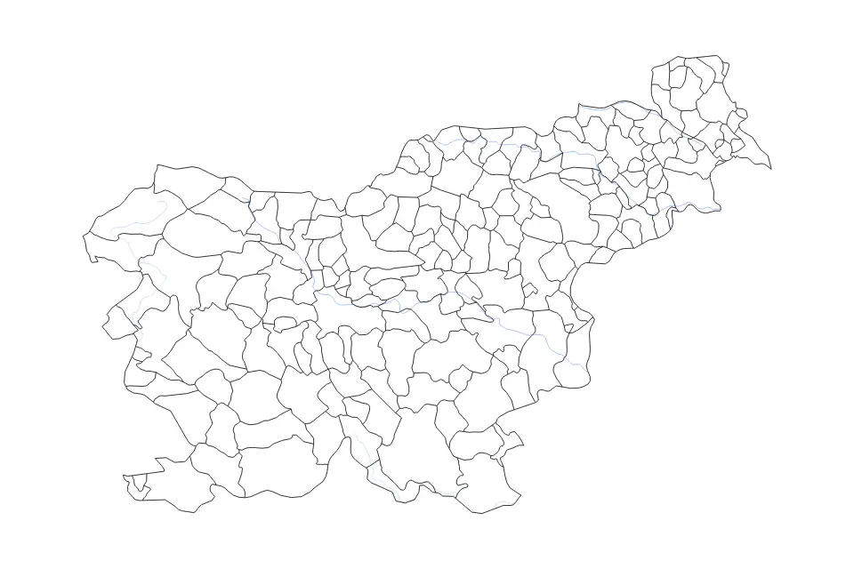 Vista previa del mapa de contorno de Slovenia