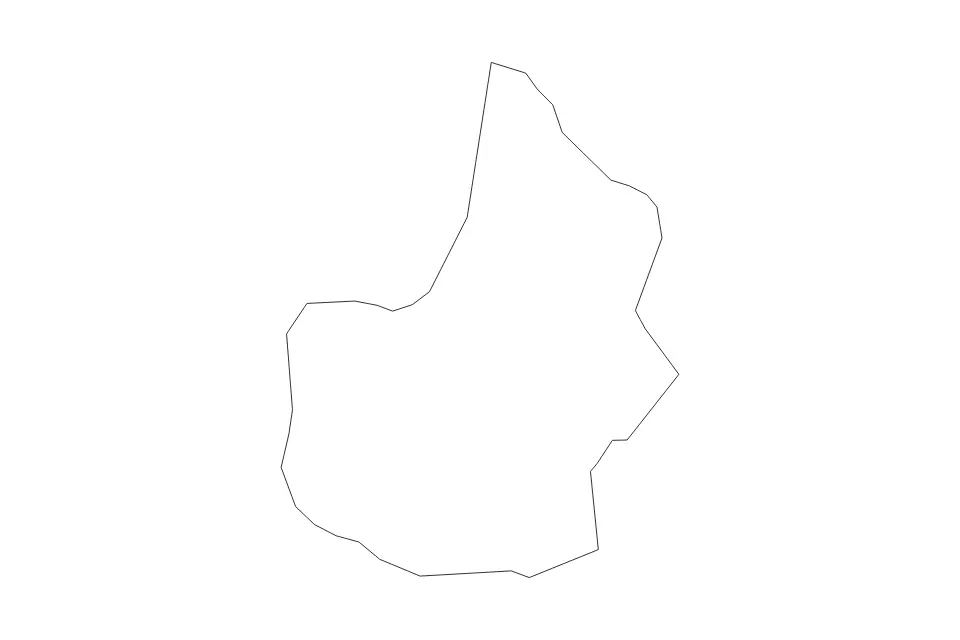 Outline map of Puconci Commune, Slovenia with subdivision borders.
