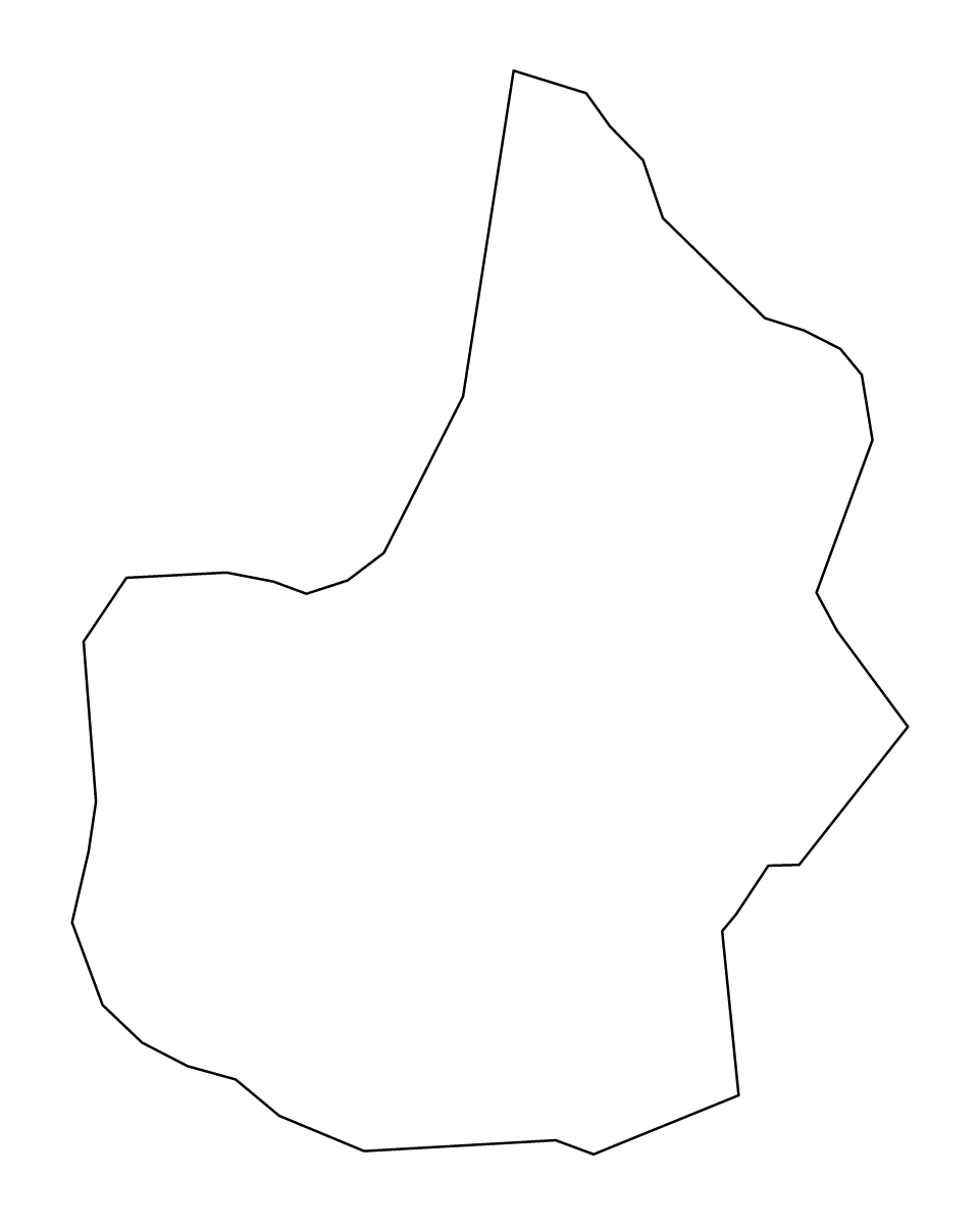 Outline map of Puconci Municipality, Slovenia.