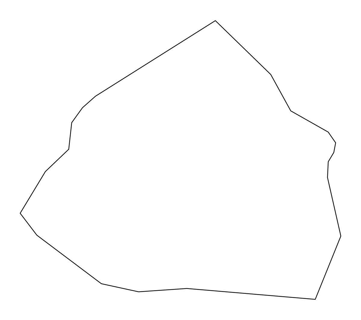 Outline map of Ribnica na Pohorju Municipality, Slovenia.