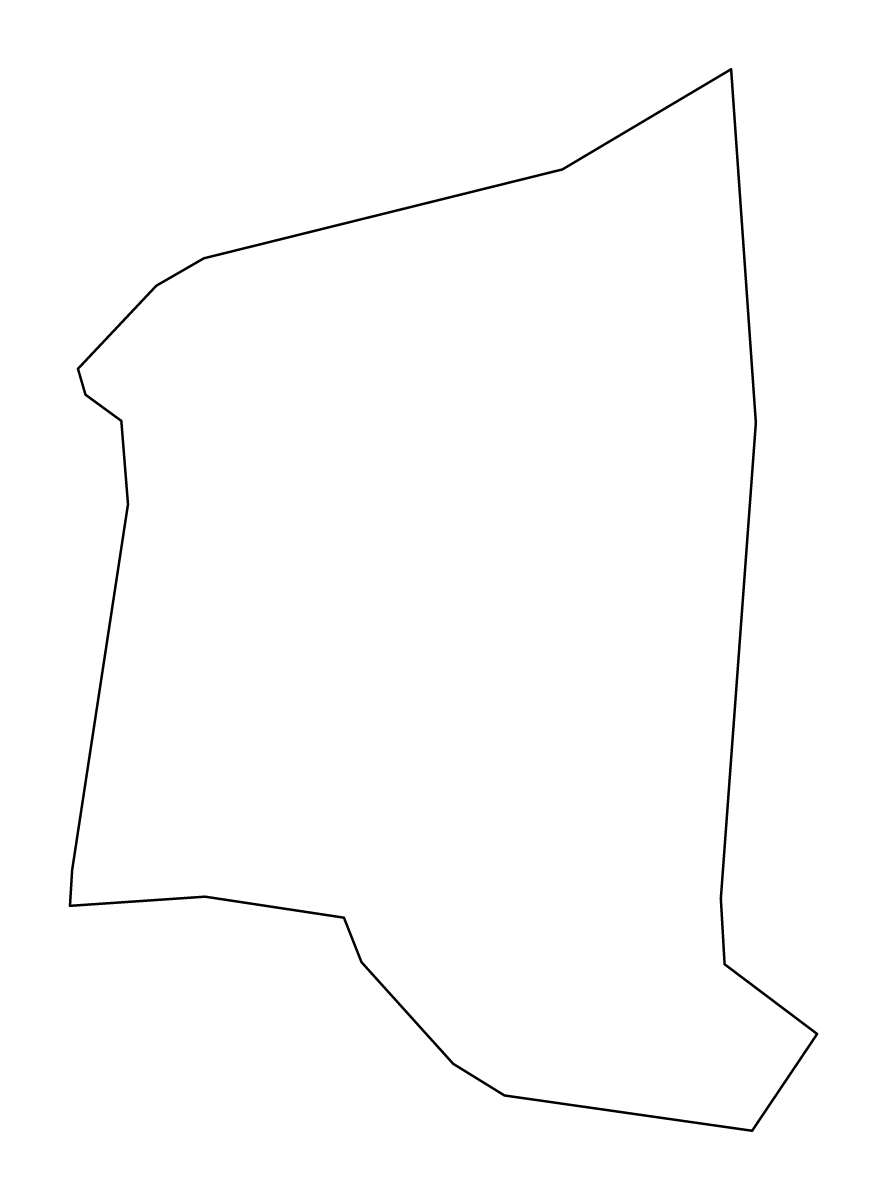 Outline map of Rogašovci Municipality, Slovenia.