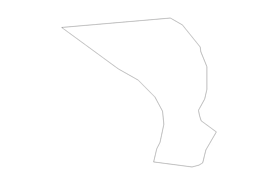 Outline map of Šalovci Commune, Slovenia with subdivision borders.