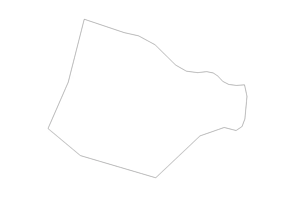 Outline map of Šempeter–Vrtojba Commune, Slovenia with subdivision borders.