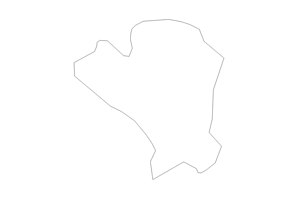Mapa de Škocjan, Slovenia de tipo contorno para Europa, con contorno con límites limpios.