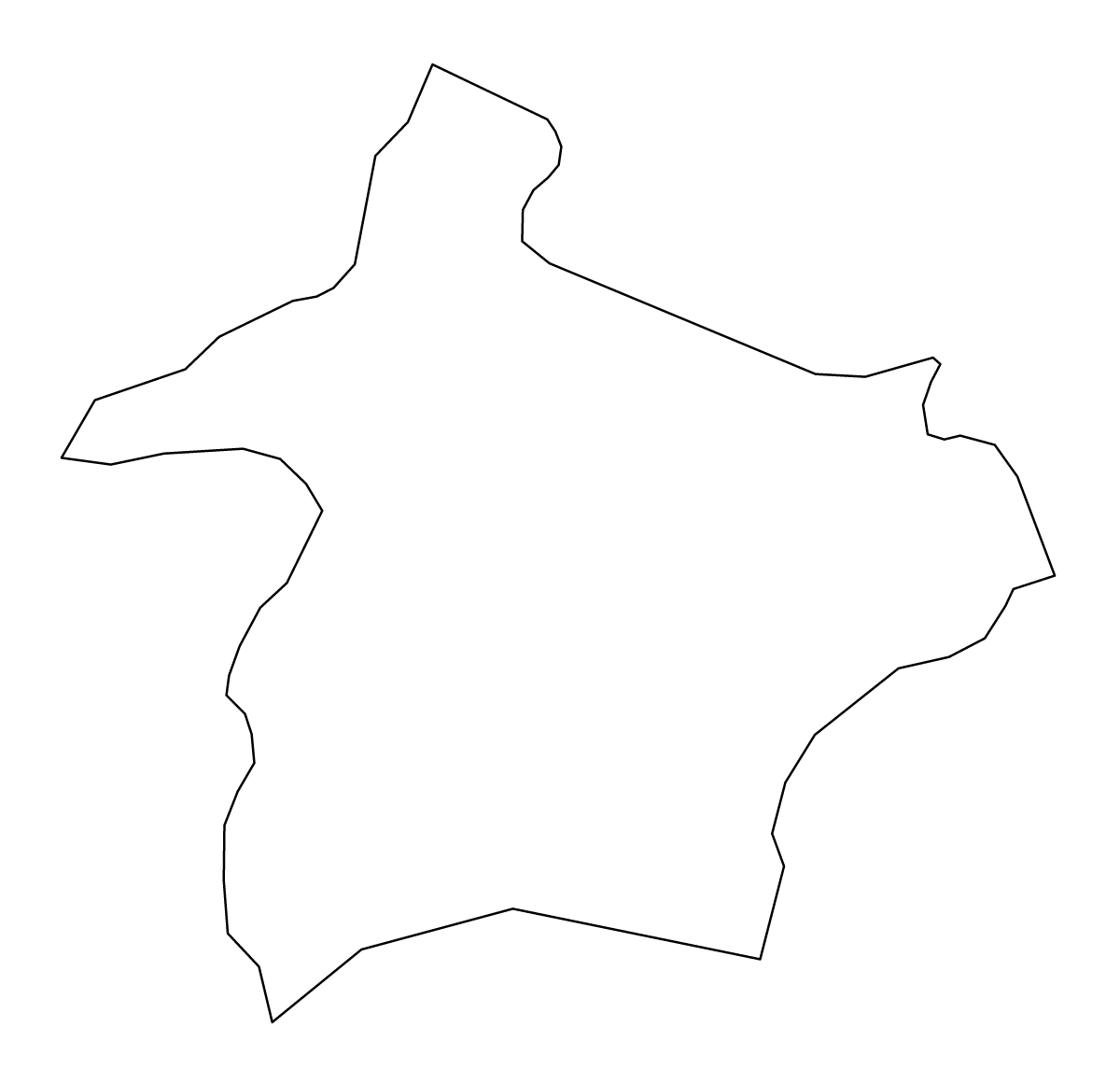 Mapa de contorno de Škofja Loka, Slovenia.