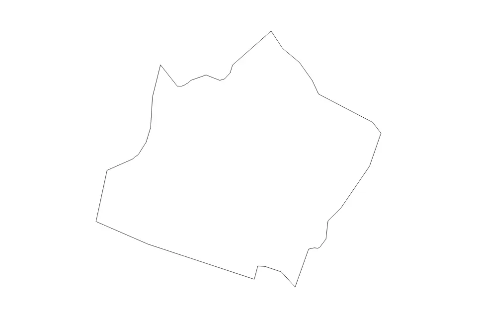 Outline map of Slovenj Gradec Statistical Region, Slovenia with subdivision borders.