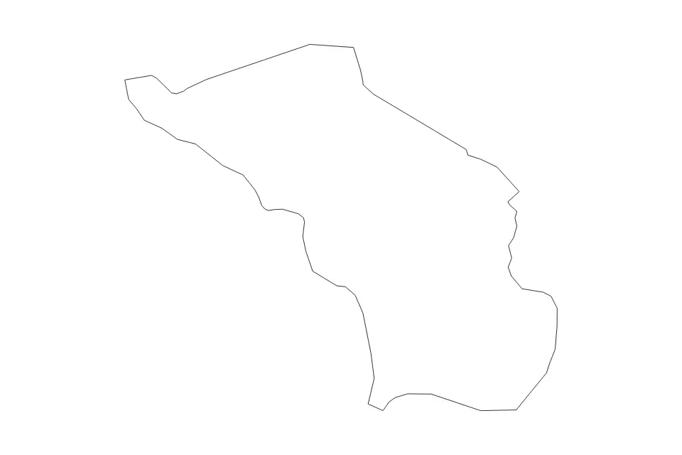 Outline map of Slovenska Bistrica Commune, Slovenia with subdivision borders.