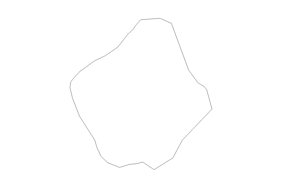 Outline map of Šmarje pri Jelšah Commune, Slovenia with subdivision borders.