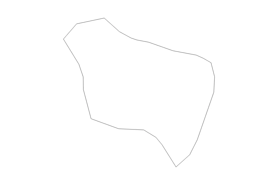 Outline map of Sodražica Commune, Slovenia with subdivision borders.