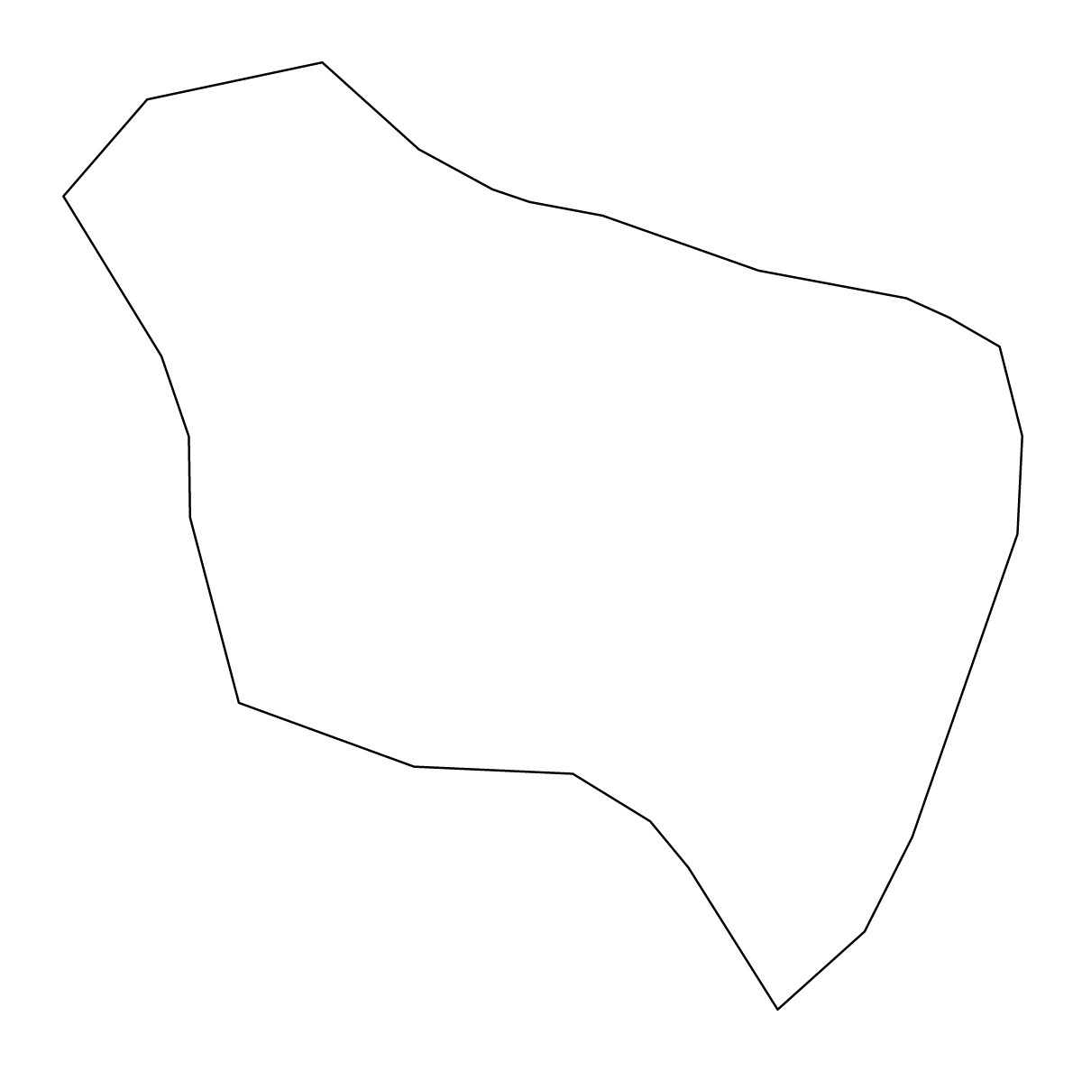 Outline map of Sodražica Municipality, Slovenia.