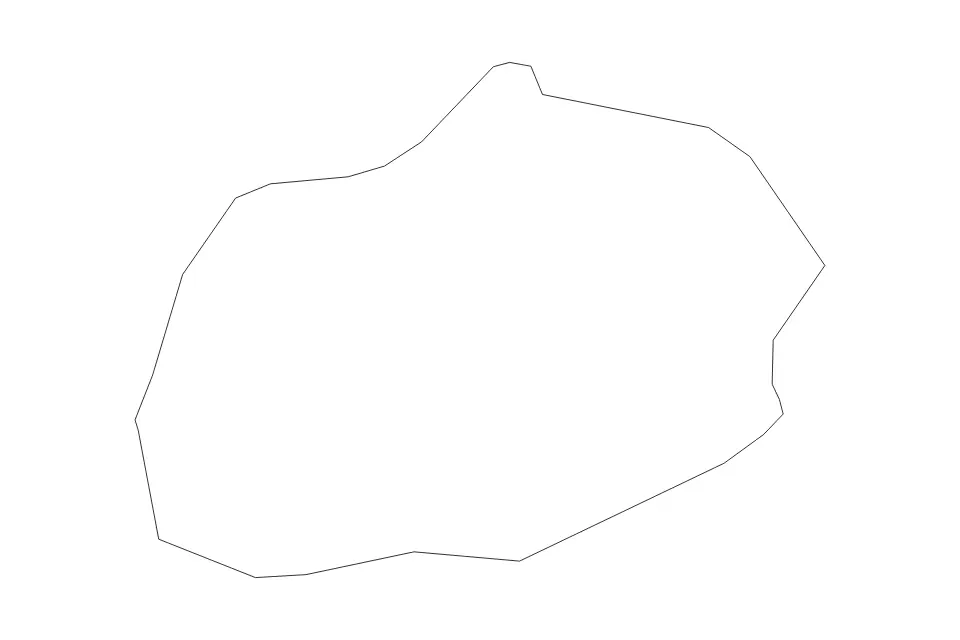 Mapa de Solčava, Slovenia de tipo contorno para Europa, con contorno con límites limpios.