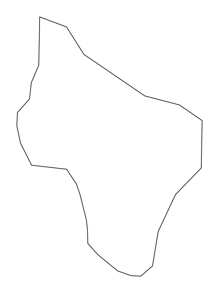 Outline map of Sveta Ana Municipality, Slovenia.