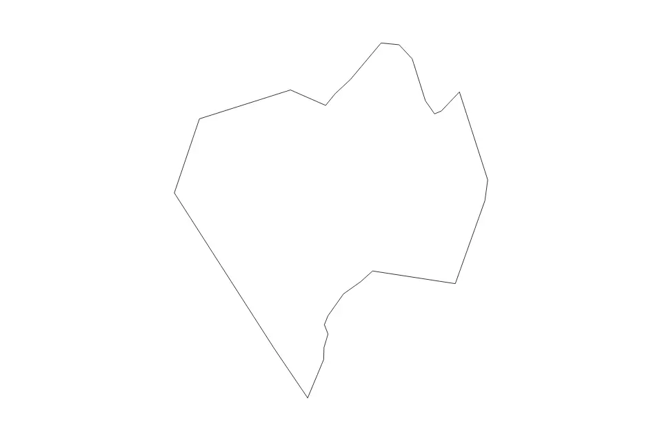 Outline map of Sveti Jurij ob Ščavnici Commune, Slovenia with subdivision borders.