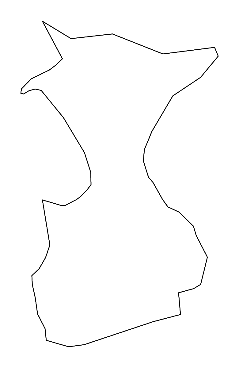 Outline map of Trbovlje Statistical Region, Slovenia with rivers.