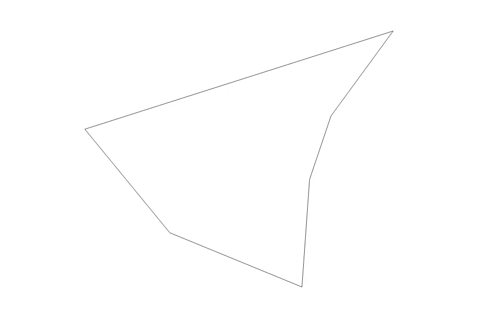 Outline map of Trzin Commune, Slovenia with subdivision borders.