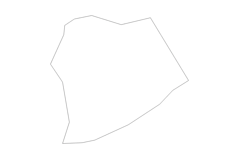 Mapa de Velika Polana, Slovenia de tipo contorno para Europa, con contorno con límites limpios.