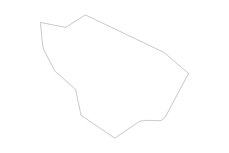 Mapa de Veržej, Slovenia de tipo contorno para Europa, con contorno con límites limpios.