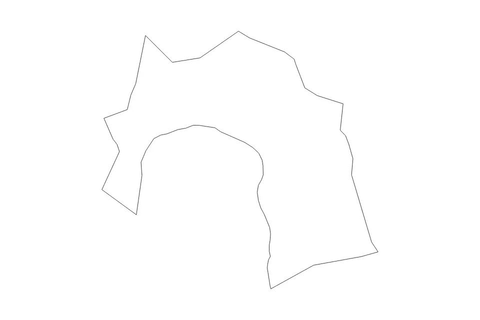 Outline map of Videm Commune, Slovenia with subdivision borders.