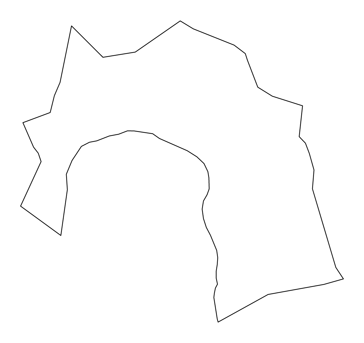 Outline map of Videm Municipality, Slovenia.