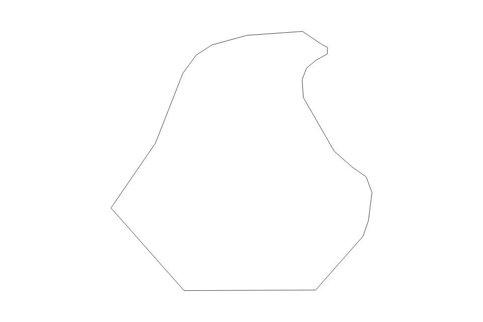 Outline map of Vitanje Commune, Slovenia with subdivision borders.