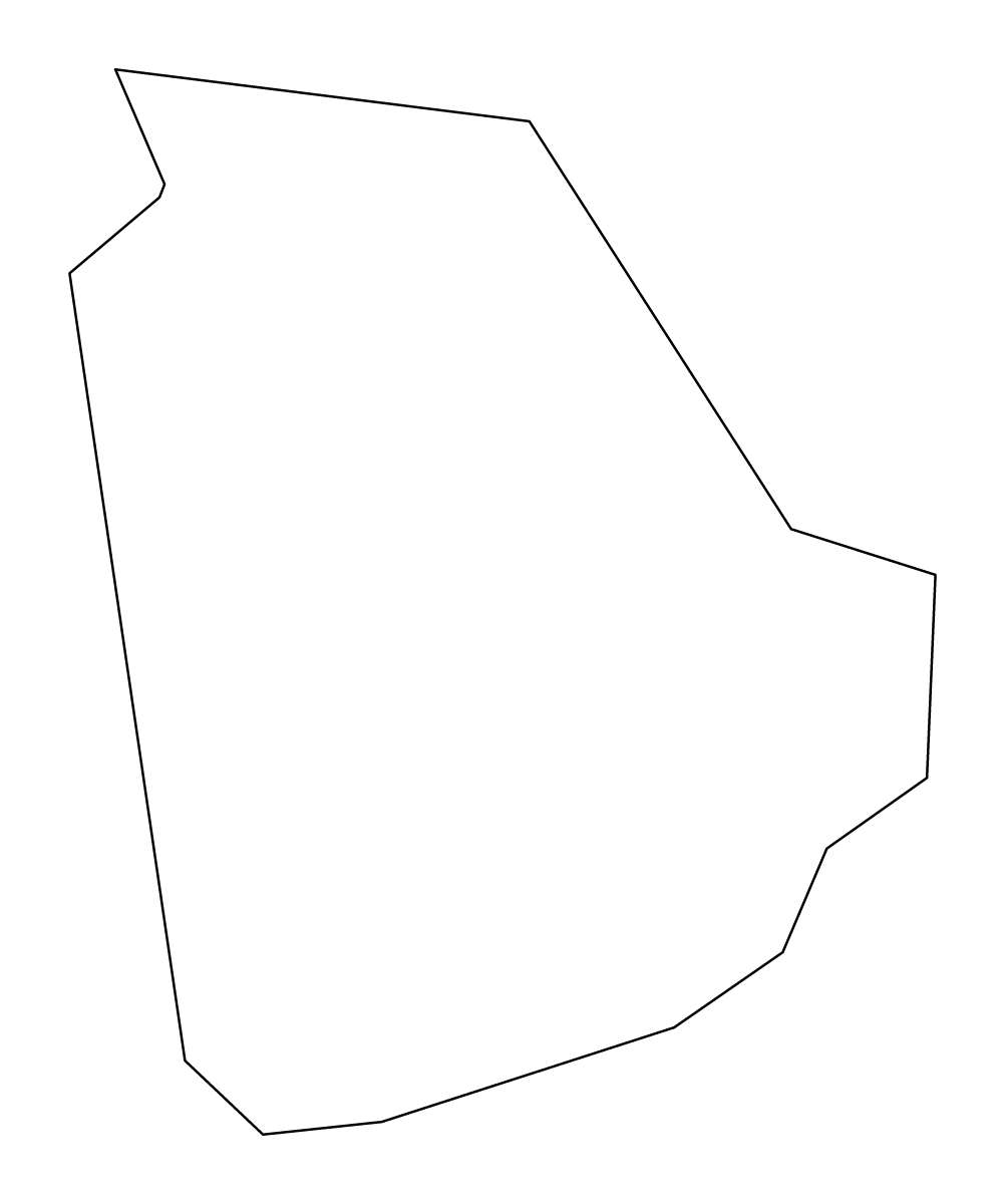 Outline map of Vodice Municipality, Slovenia.